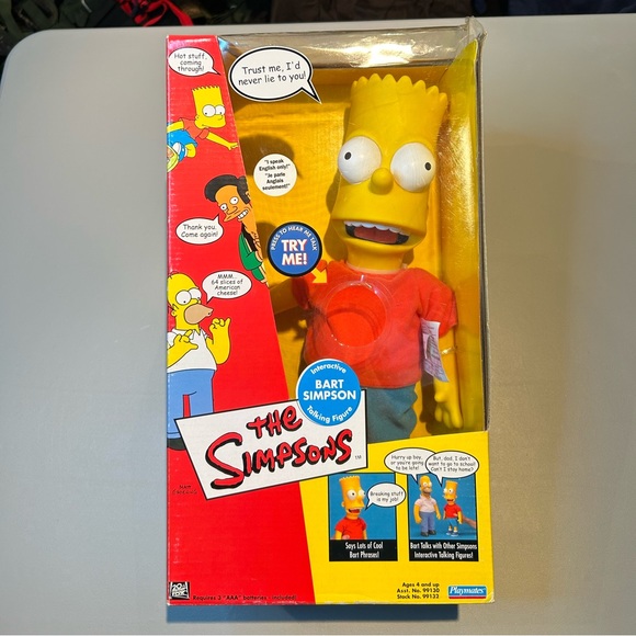 The Simpsons BART Talking Doll Playmates 2000 Interactive Y2K Rare Collectible - Picture 16 of 16